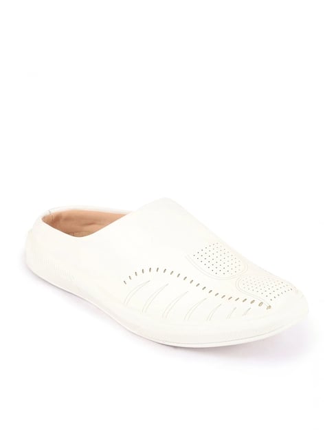 Fausto Men's White Mule Shoes-picture-24