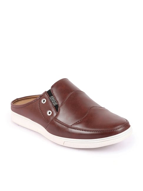 Fausto Men's Brown Mule Shoes-picture-19