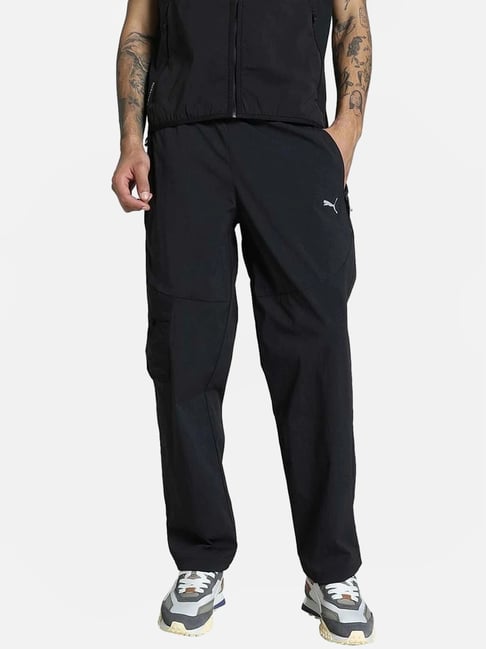 Puma Black Relaxed Fit Trackpants