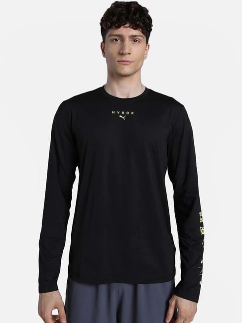 Puma Black Regular Fit Sports T-Shirt-picture-24