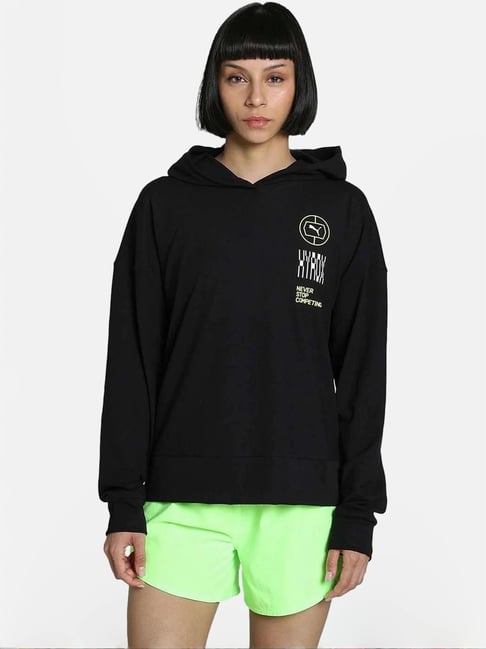 Puma Black Print Relaxed Fit Hoodie-picture-34