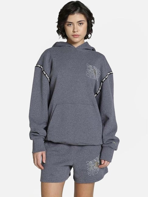 Puma Grey Print Relaxed Fit Hoodie-picture-39