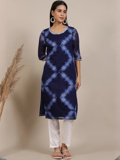Aurelia Blue Printed Kurta-picture-23