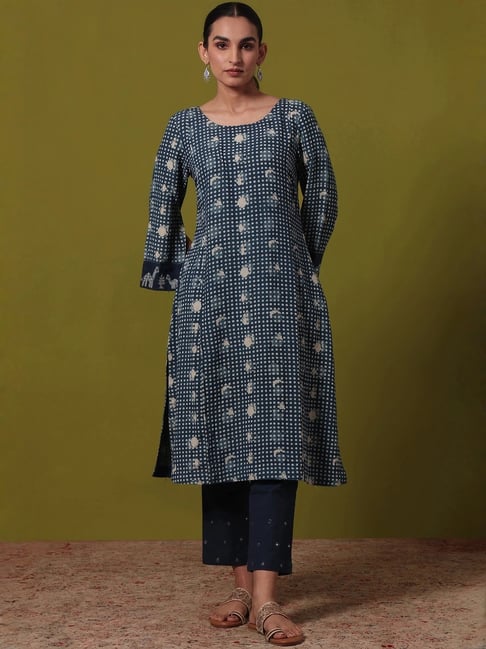 Folksong By W Blue Printed Kurta-picture-15