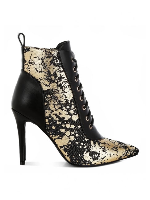 London Rag Women's Black Stiletto Booties-picture-25