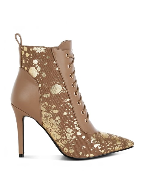 London Rag Women's Brown Stiletto Booties-picture-40