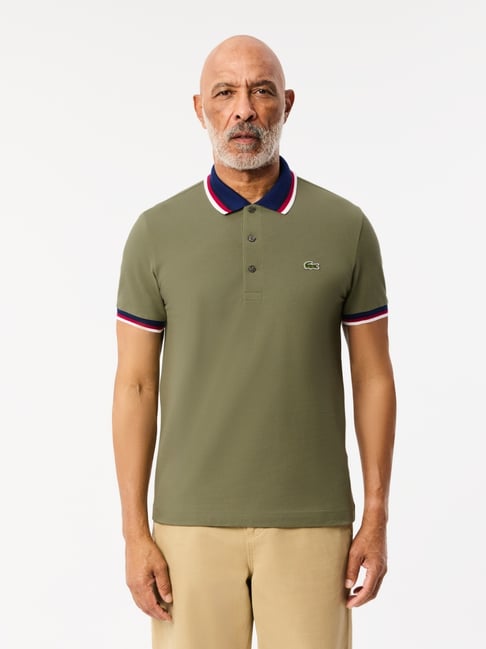 Lacoste Olive Green Regular Fit Polo T-Shirt-picture-23