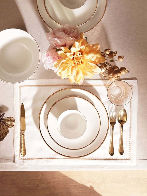 Pure Home and Living White Cotton Placemat