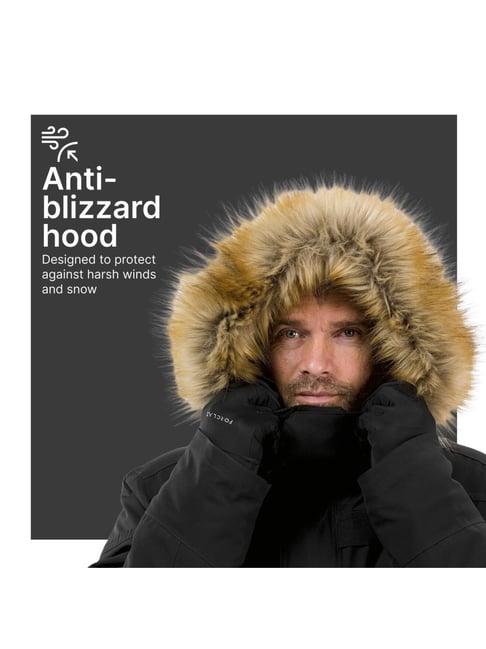 Quechua - Black Men's Waterproof Hiking Parka