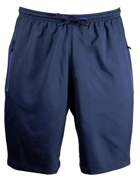 Kipsta by Decathlon Navy Blue Slim Fit Sports Shorts