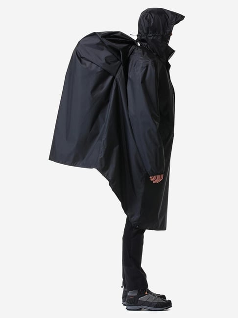 Forclaz by Decathlon Black Loose Fit Rainwear Jackets