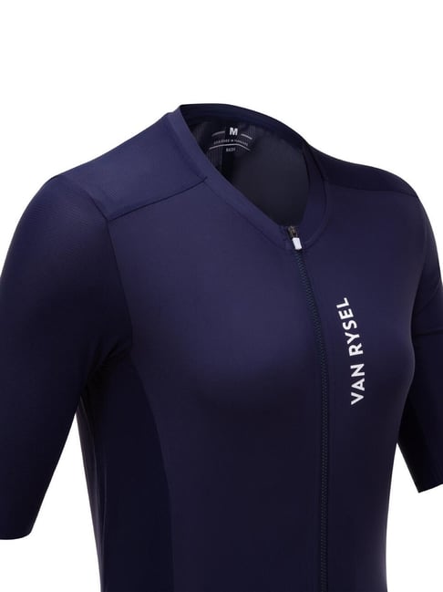 Van Rysel by Decathlon Navy Blue Skinny Fit Jersey
