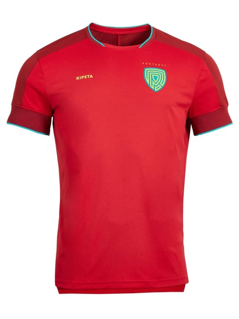 Kipsta by Decathlon Garnet Red Slim Fit Jersey