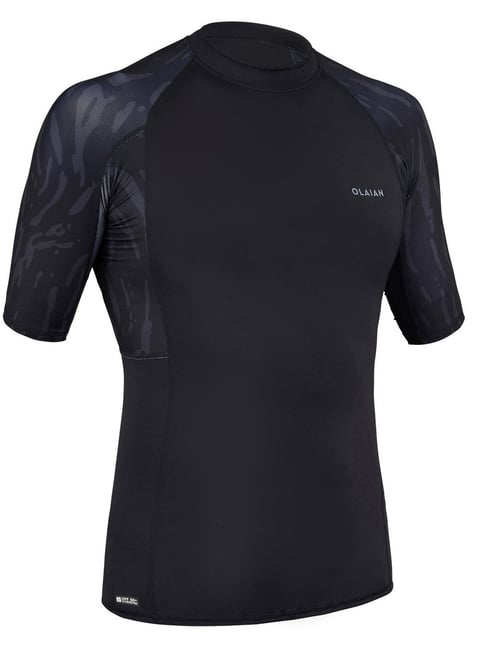 Olaian by Decathlon Black Skinny Fit Sports T-Shirt