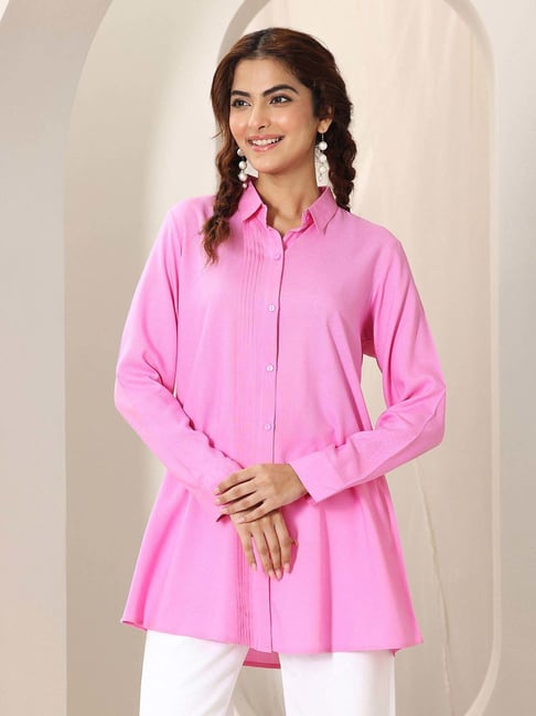 Libas Pink Solid Kurti-picture-32