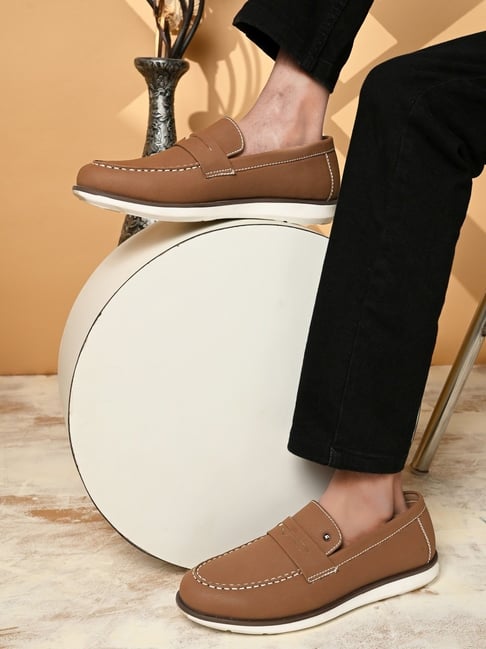 San Frissco Men's Tan Casual Loafers