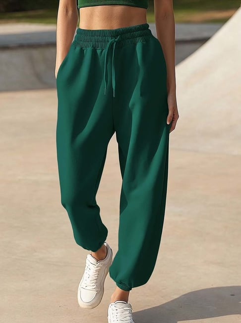 Bewakoof Green Loose Fit Joggers-picture-35