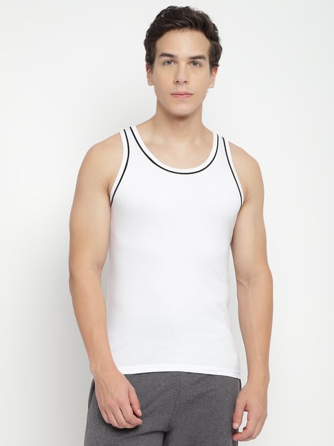 La Intimo White Modish Gym Vest