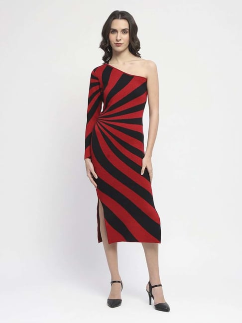 MADAME Red Print Dress-picture-28
