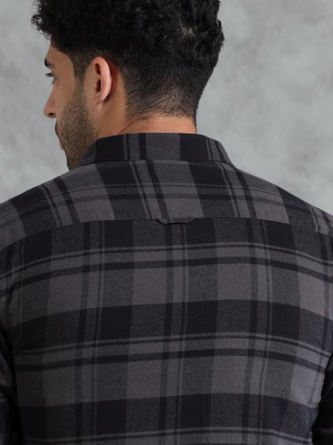 WOOL CHECK SHIRT / BLACK×GRAY subculture SUBCULTURE WOOLCHECKSHIRT