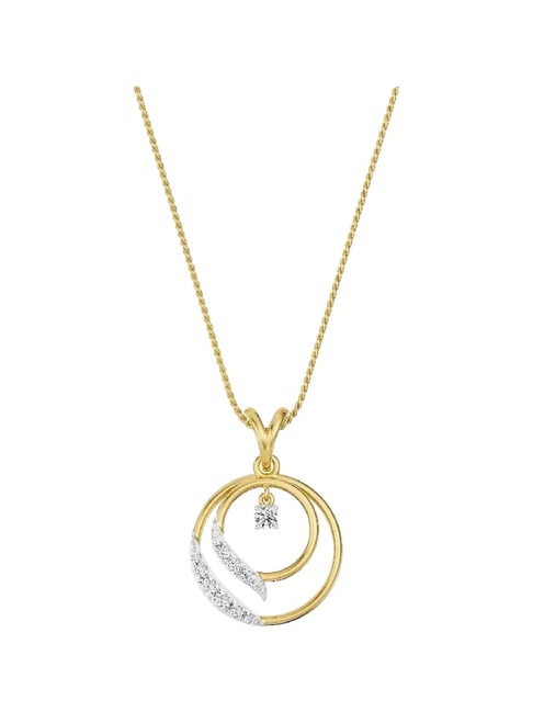 EMORI 14k (585) Yellow Gold Luminiscent Diamond Pendant-picture-19