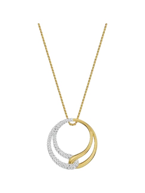EMORI 14k (585) Yellow Gold Agastya Diamond Pendant