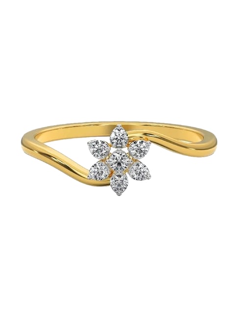 EMORI 14k Yellow Gold Lab Grown Diamond Minimal Ring for Women