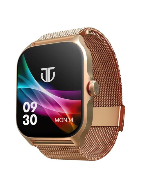 titan zeal premium fashion smartwatch with singlesync bt calling (gold)