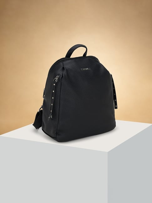 Forever Glam by Pantaloons Black Textured Medium Backpack-picture-39