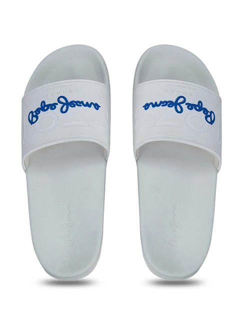 Pepe Jeans Men's White Slides