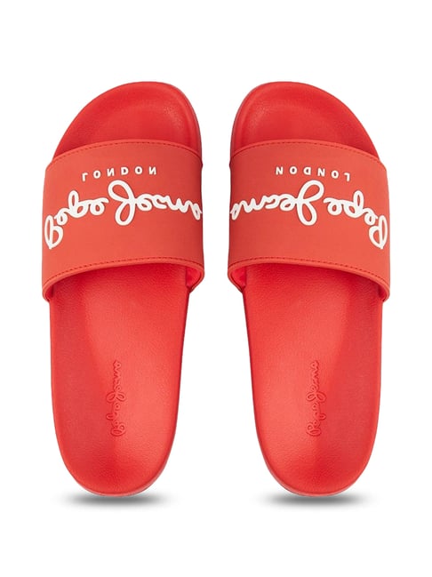 Pepe Jeans Men's Red Slides-picture-13