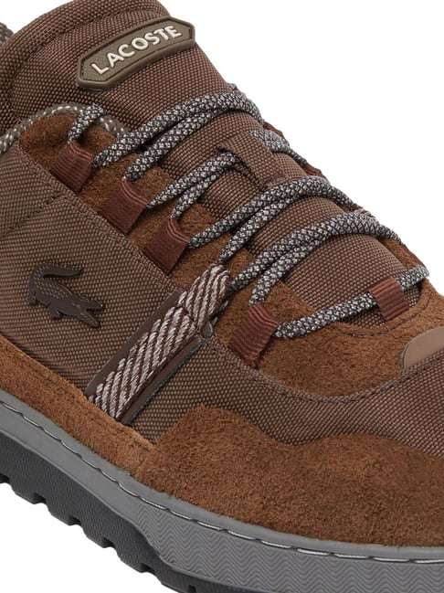 Brown Lacoste Hi Top Trainers Ajio Low Price Boots Online Ajio