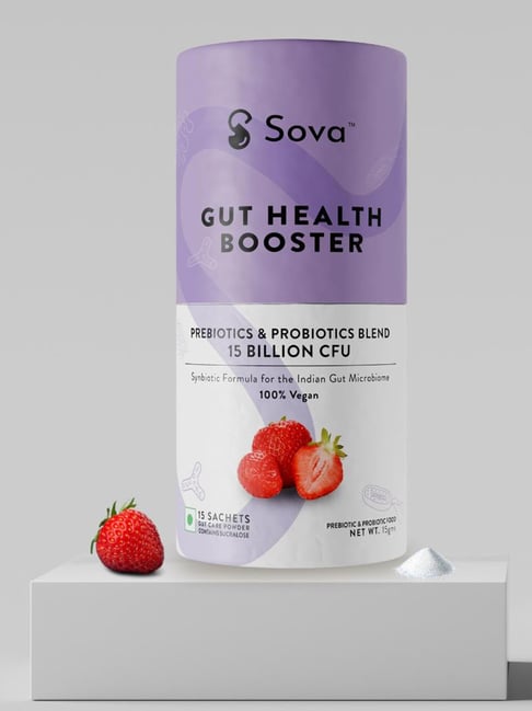 Sova Health Gut Health Booster | CFU Probiotics for Gas, Bloating & Constipation Powder - 15Bn