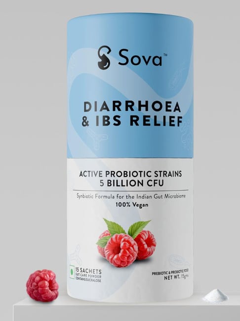 Sova Health Diarrhoea & IBS Relief | CFU Probiotics for Diarrhoea & IBS Relief Powder - 5Bn
