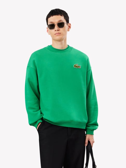 Lacoste Green Loose Fit Unisex Sweatshirt