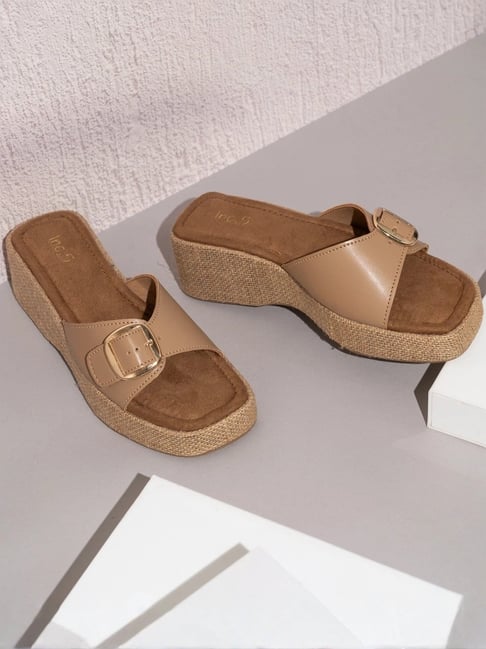 Inc.5 Women's Beige Casual Wedges-picture-43