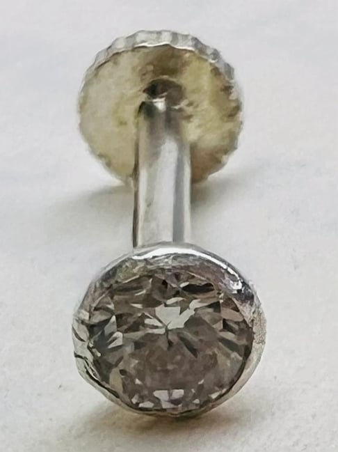 Arte Jewels 925 Oxidized Silver Nosepin For Women-picture-15