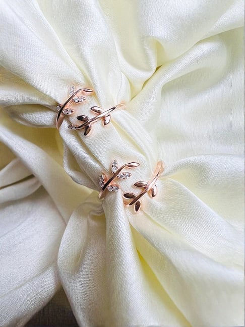 Arte Jewels 925 Silver Rose Gold Toe Rings For Women