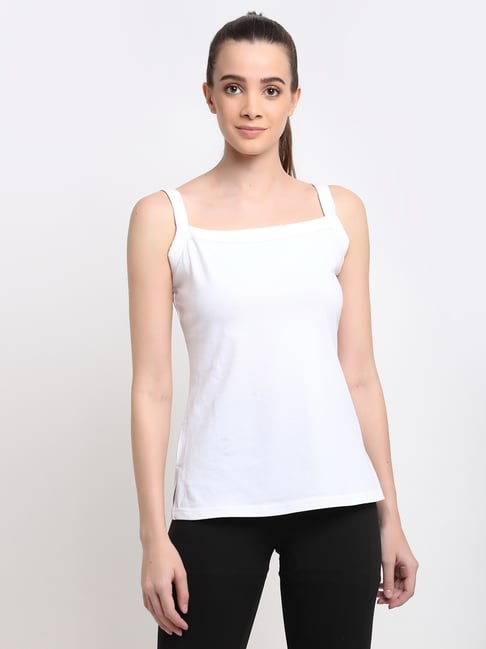 BRINNS White Solid Camisoles