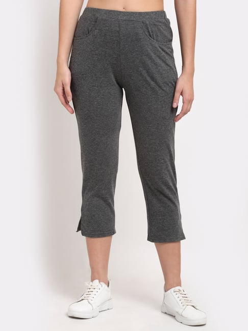 BRINNS Grey Cotton Solid Capris-picture-25