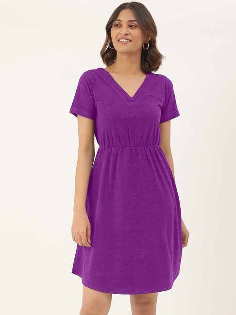 slim fit dress slacks Sofia Merino Wool Fit & Flare Dress main image 1
