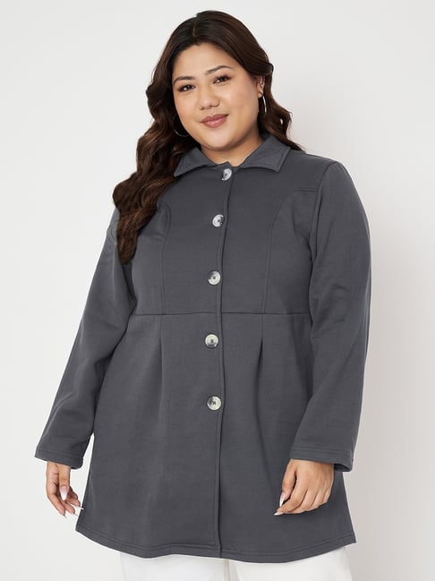 BRINNS Grey Solid Overcoat-picture-18