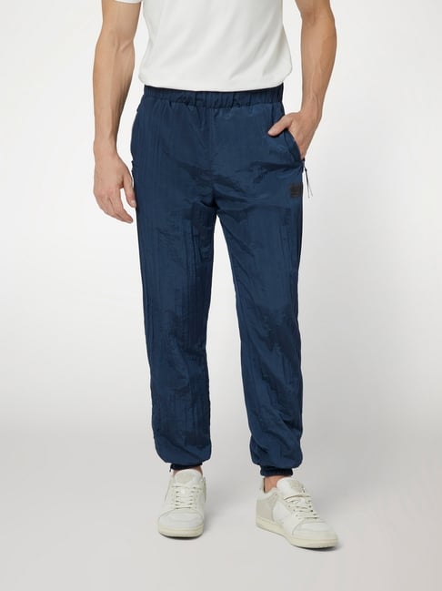 Guess Blue Polyamide Regular Fit Solid Trackpant-picture-12
