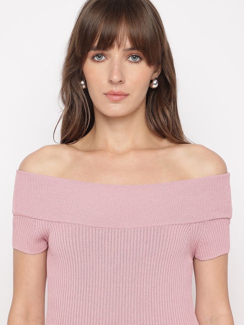 strapless open back dress "Chloe" Hot Pink Drop Waist Dress