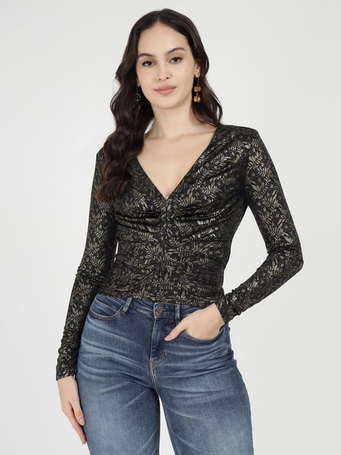 Guess Black Polyester Printed Tops-picture-20