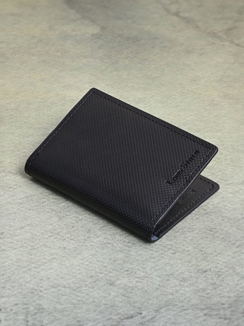 Louis Stitch Jet Black Textured Leather Medium Bi-Fold Wallet-picture-25