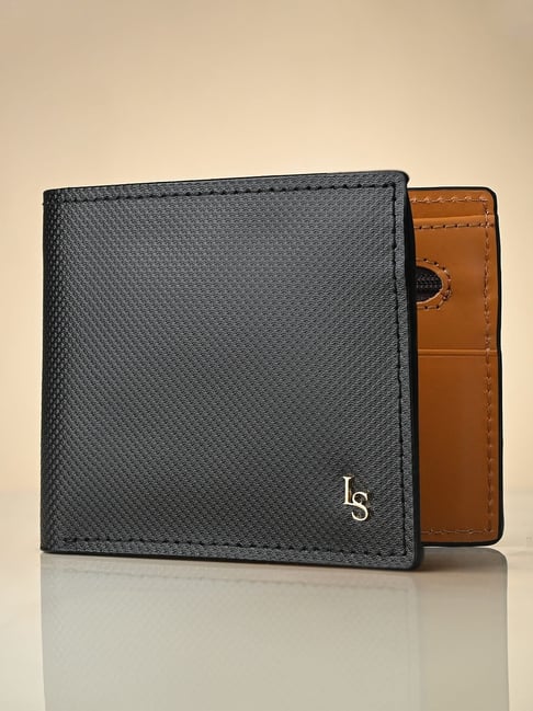 Louis Stitch Obsidian Black Textured Leather Medium Bi-Fold Wallet-picture-15
