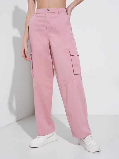 SF Jeans by Pantaloons Pink High Rise Pants-picture-25