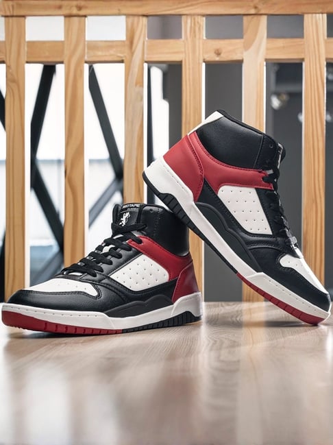 Buy Red Tape Men's Down Town Dapper Red Ankle High Sneakers for