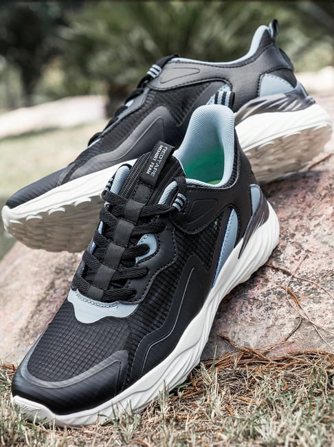 Red Tape Men's Flow+ Black & Blue Running Shoes-picture-23